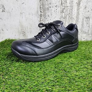 MSRP $135 Mozo Culinary Leather Slip Resistant Work Shoes Men 9.5 Black